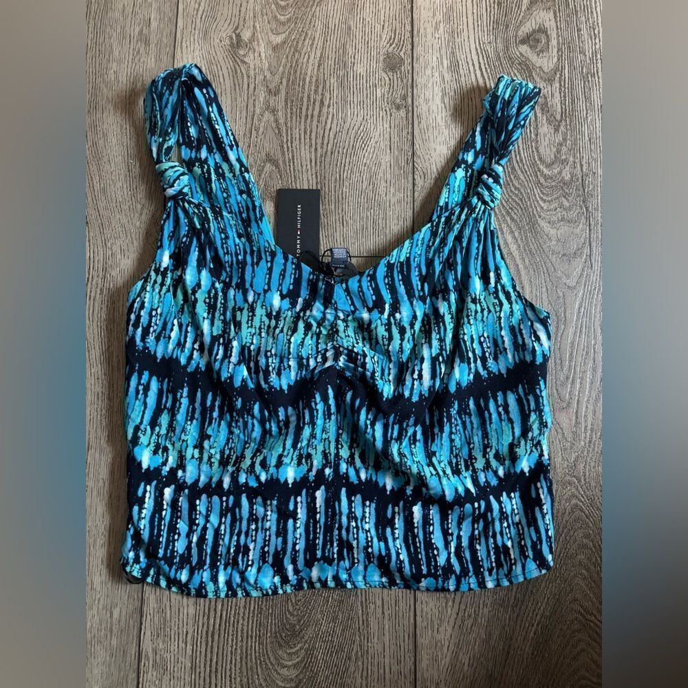 Tommy Hilfiger Blue Patterned Women's Top